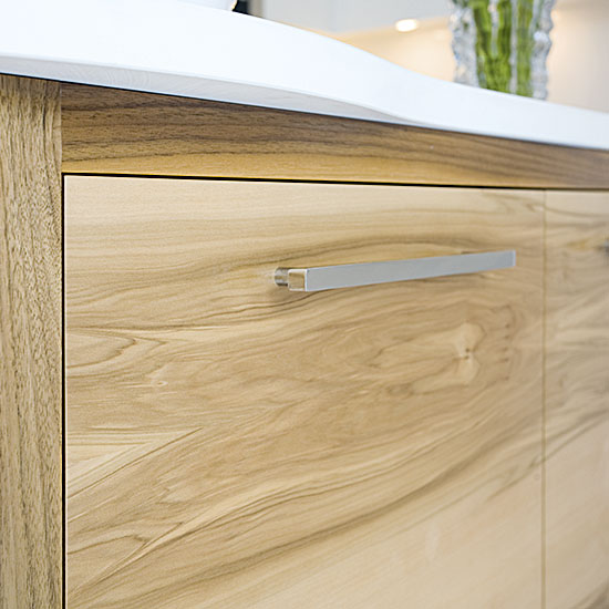 cabinets with steel handle and sapwood used