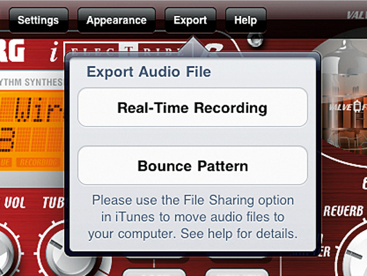 Audio export