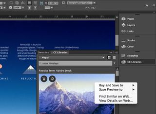 Search and browse Adobe Stock photos and graphics, as well as license this content, directly in the Creative Cloud Libraries panel in your Creative Cloud 2015 desktop apps