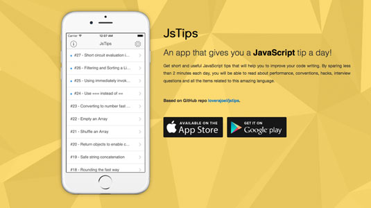 Web design tools: JsTips