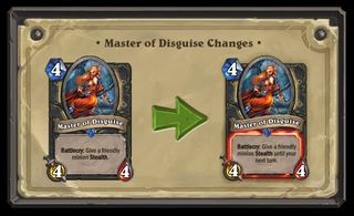 Hearthstone nerfs Master of Disguise