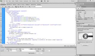 The Dreamweaver CS6 code editor