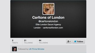 David Cameron was following a high-class escort agency on Twitter. No really!