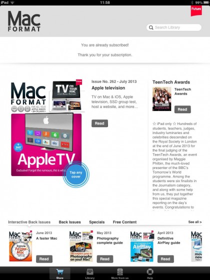 The TTA mag in MacFormat's container