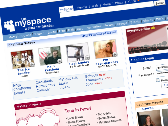 MySpace named in top 5 worst websites.