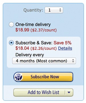 Amazon brings the data forward for this microinteraction, showing users popular delivery methods