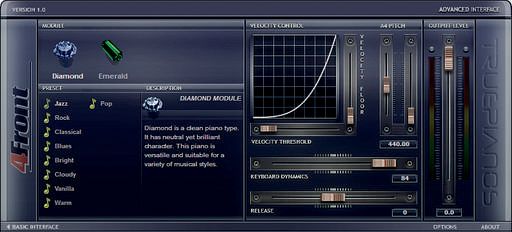 Each model comes with a bank of presets - just one of the many features