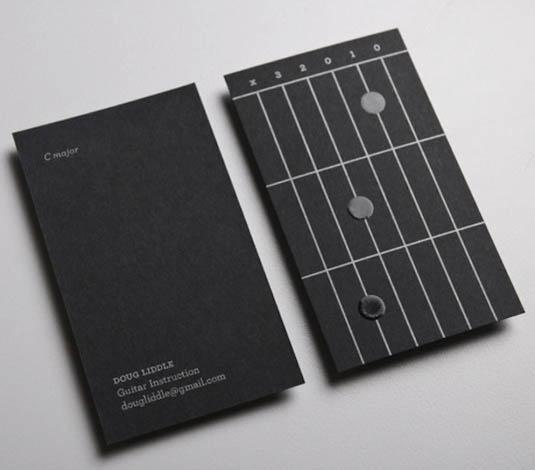 business cards with a fret design