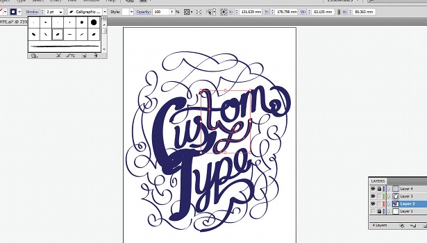 Use the Calligraphic Brush tool: step 7