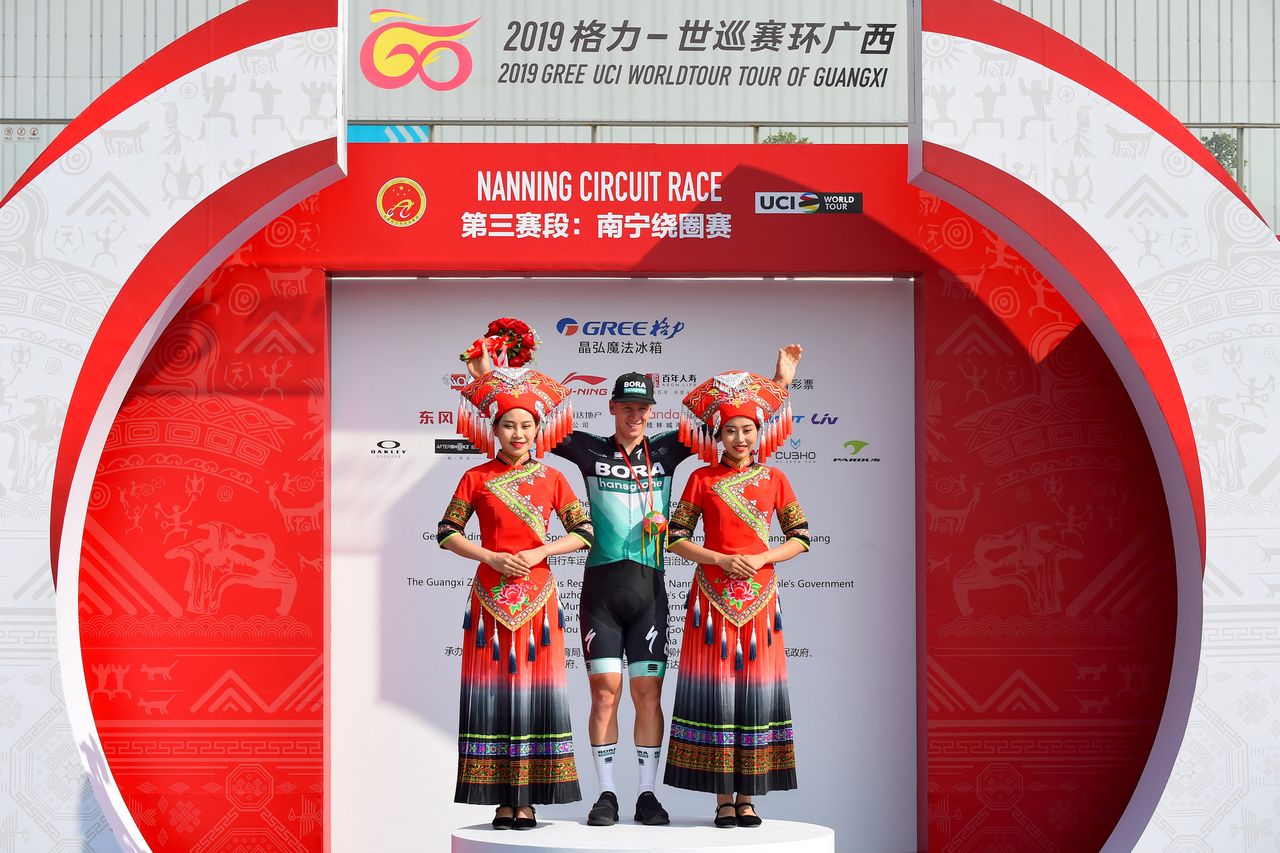 Pascal Ackermann (Bora-Hansgrohe) on the podium