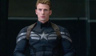 Captain America: The Winter Soldier Chris Evans wearing the SHIELD costume