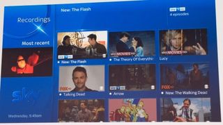 Recordings on a Sky Q