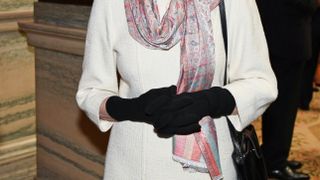 Anne, Princess Royal's bag and gloves as she meets with personnel involved in the planning of Queen Elizabeth's funeral and the King's Coronation