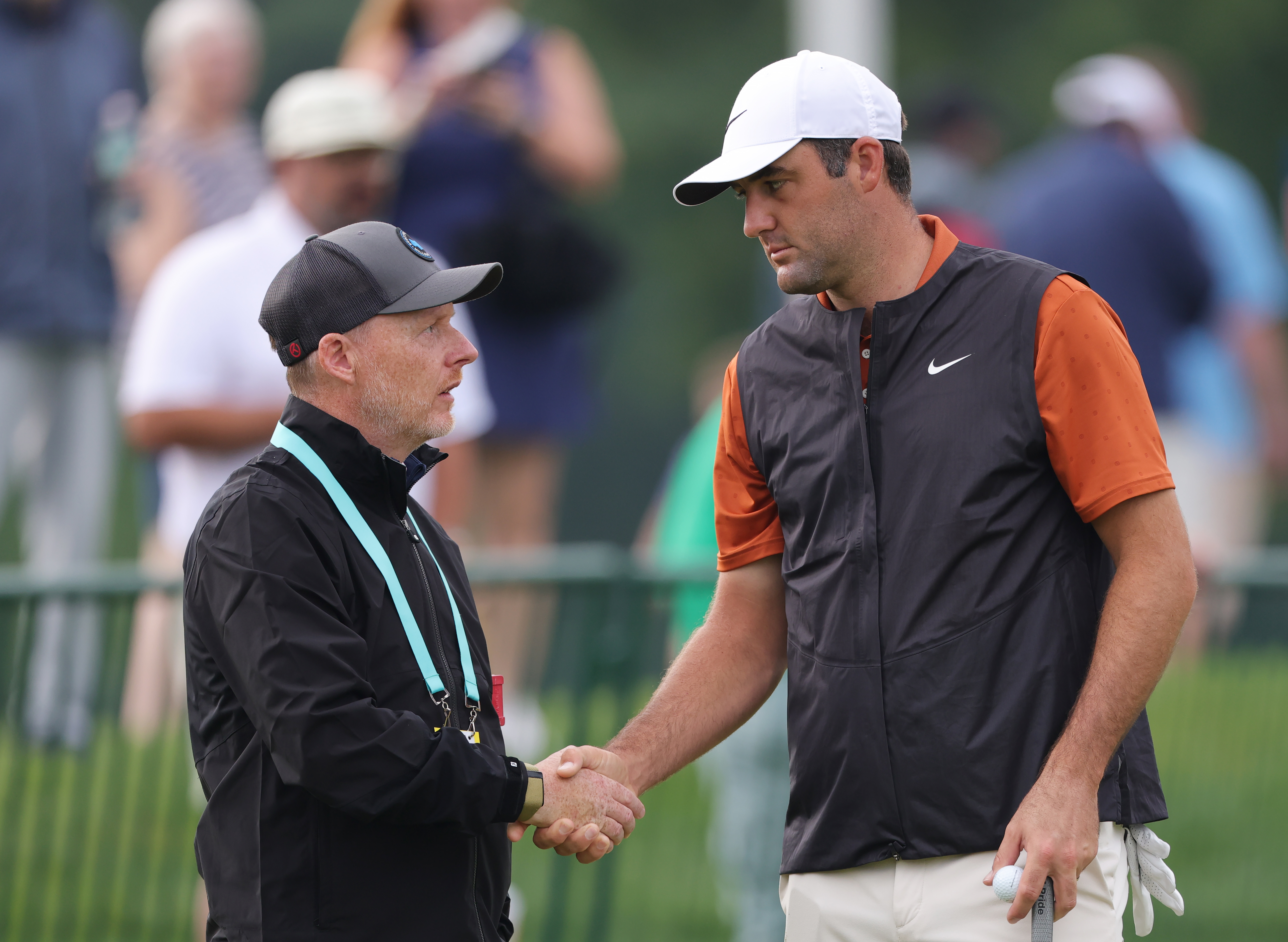 Phil Kenyon and Scottie Scheffler at the 2025 PGA Championship