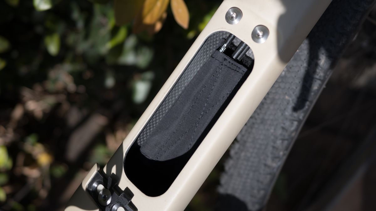 Enve MOG gravel bike inside of frame storage