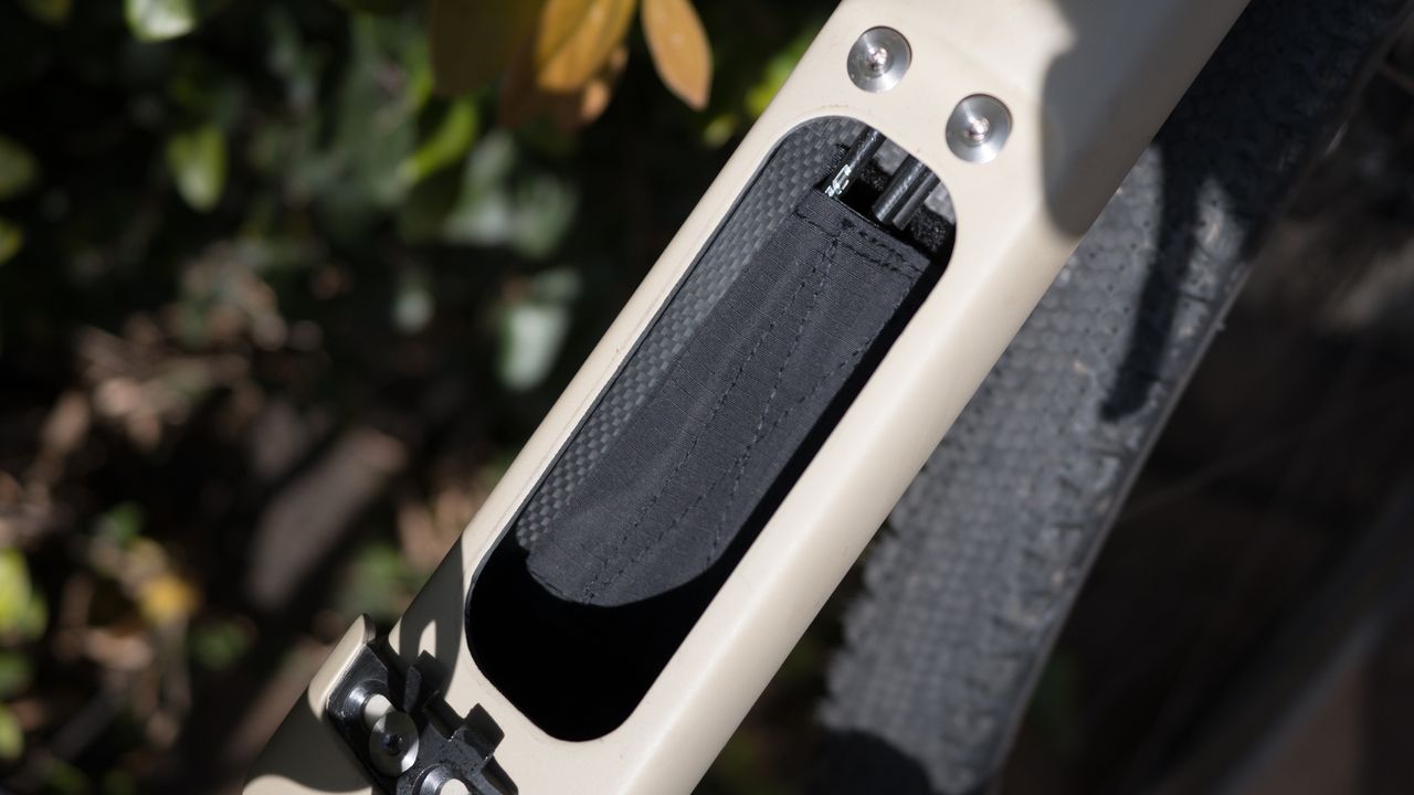 Enve MOG gravel bike inside of frame storage