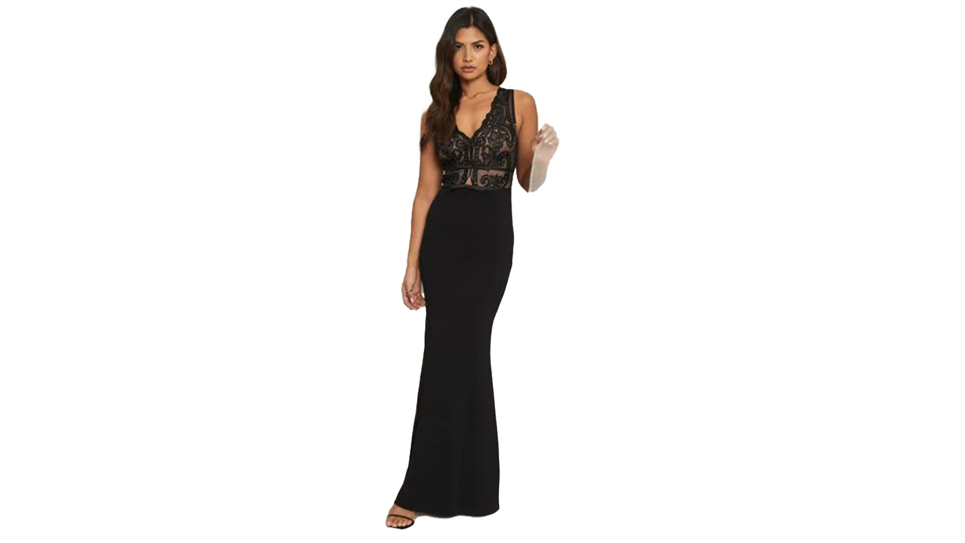 Lipsy Artwork V-Neck Maxi Dress