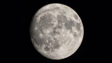 the moon on a black background