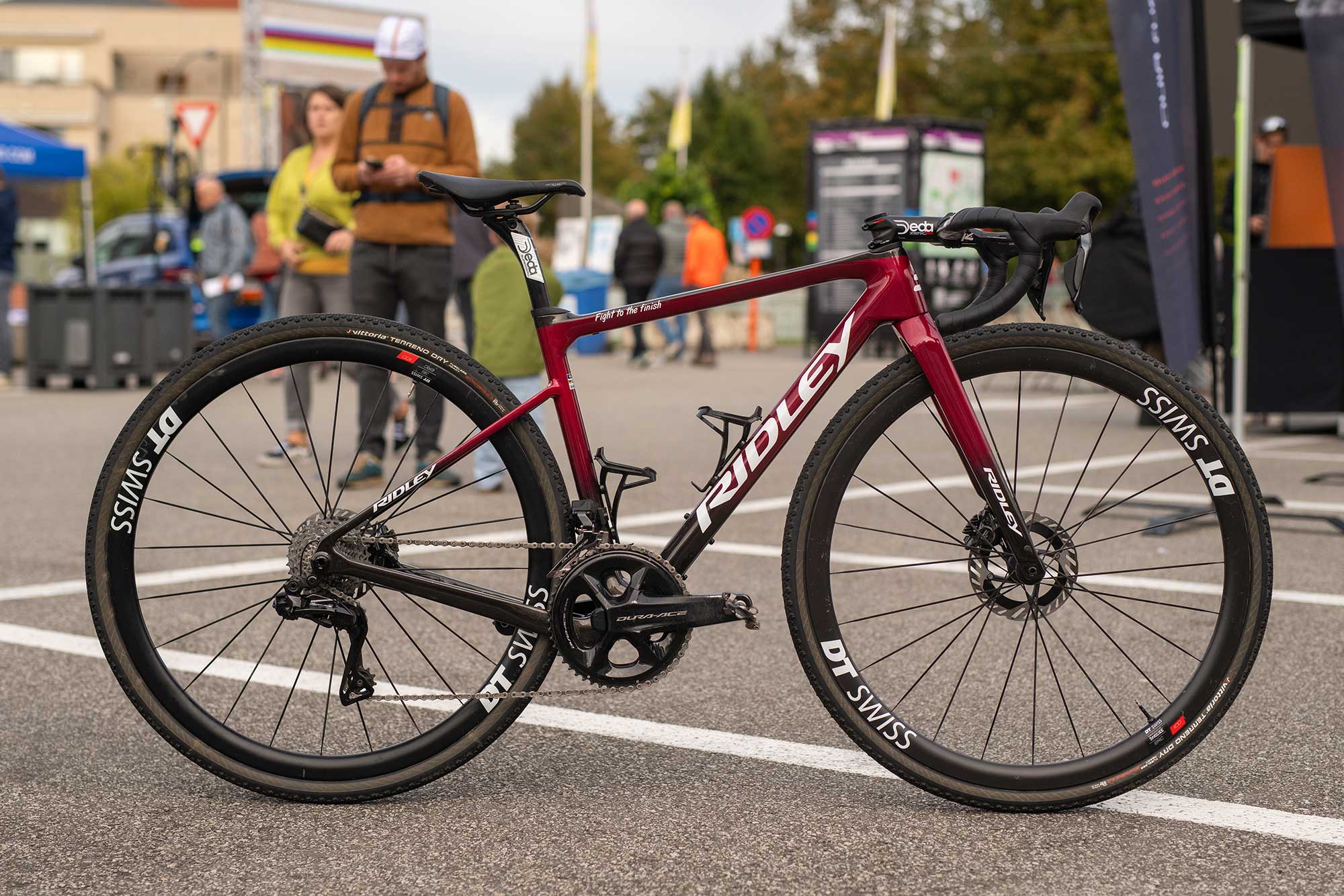 The Ridley Grifn with an eye-catching handlebar angle.