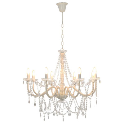 white crystal chandelier