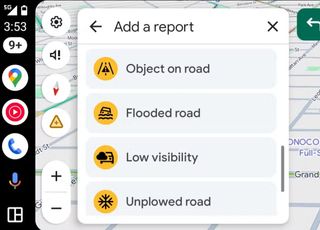 Google Maps has reportedly added four new incident report options for weather-related hazards on Android Auto.