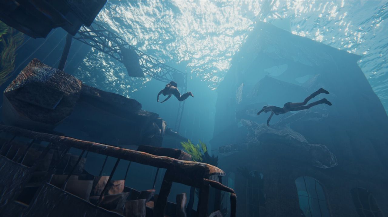 An image from flooded world survival game Sunkenland