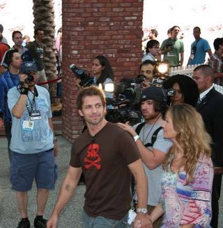 Zack Snyder arrives at the DVD launch party for his film