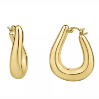 And Now This Curved Hoop Earrings: $50