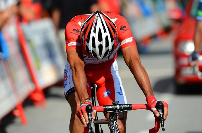 Joaquim Rodriguez crushed after losing time on stage 17 of the 2012 Vuelta a Espana