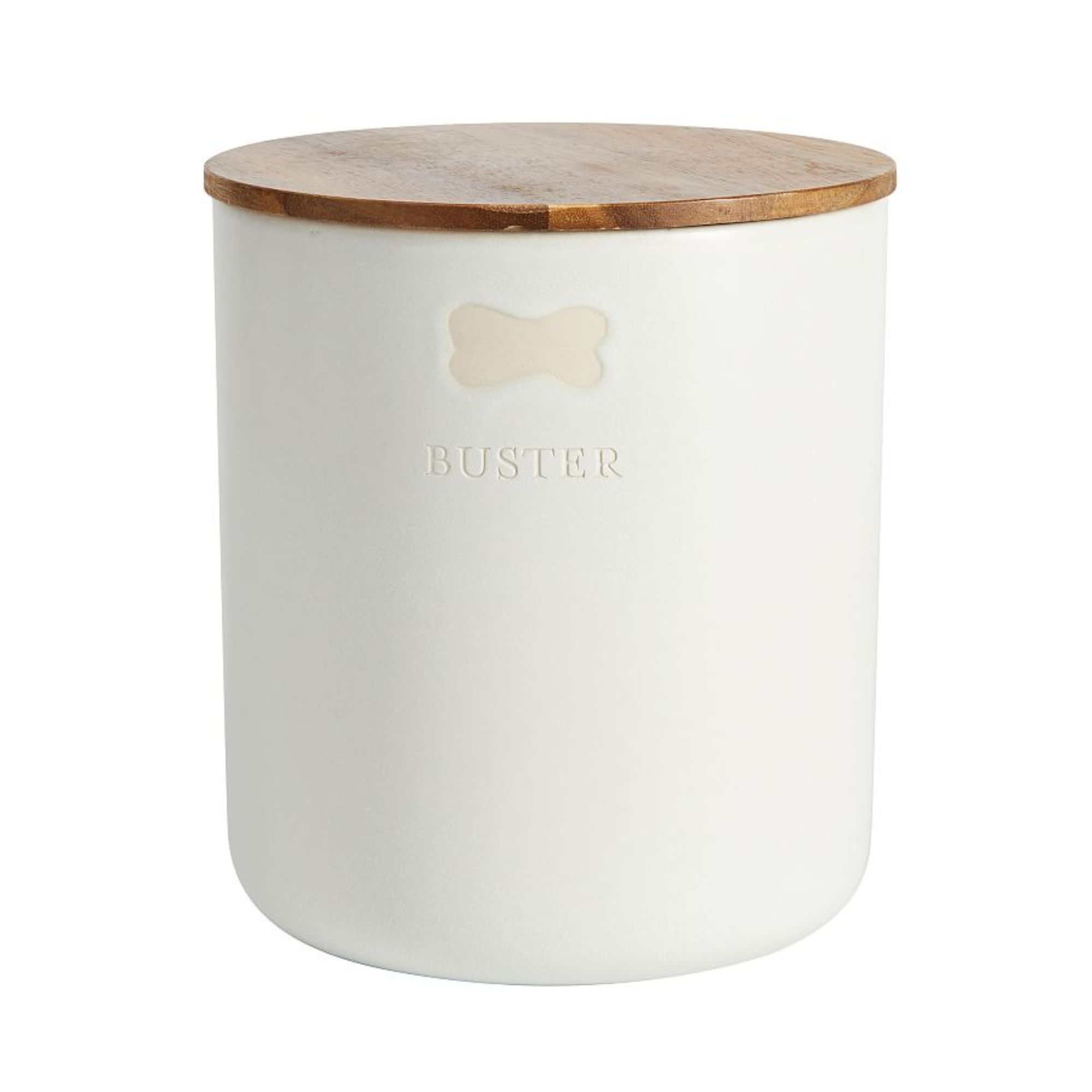 Mason Stoneware Pet Treat Canister (Ivory)