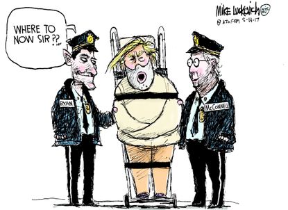 Political Cartoon U.S. Trump Ryan McConnell Silence of the Lambs Hannibal Lecter