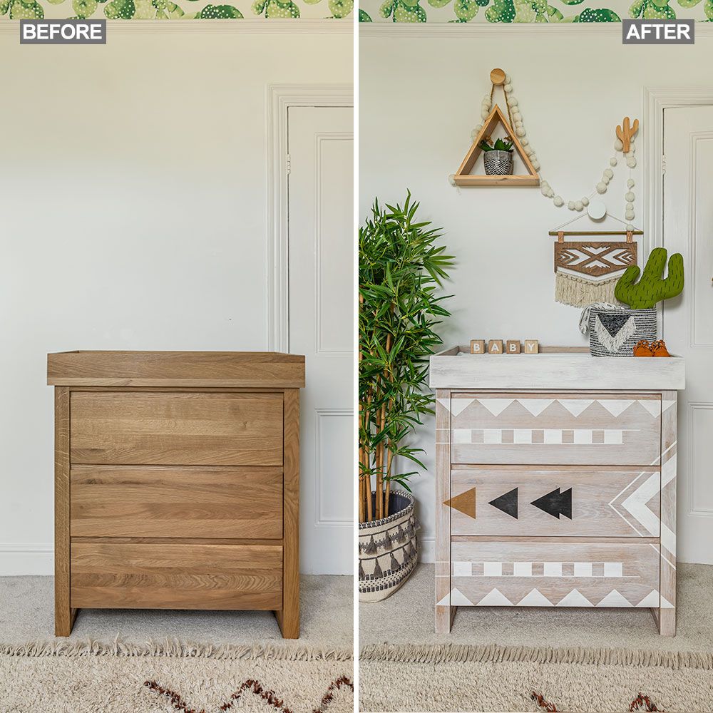 Be inspired by DIY fan's impressive upcycled baby changing table