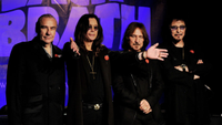 Bill Ward, Ozzy Osbourne, Geezer Butler and Tony Iommi of Black Sabbath appear at a press conference to announce their first new album in 33 years and a world tour in 2012 at the Whisky a Go Go on November 11, 2011 in West Hollywood, California
