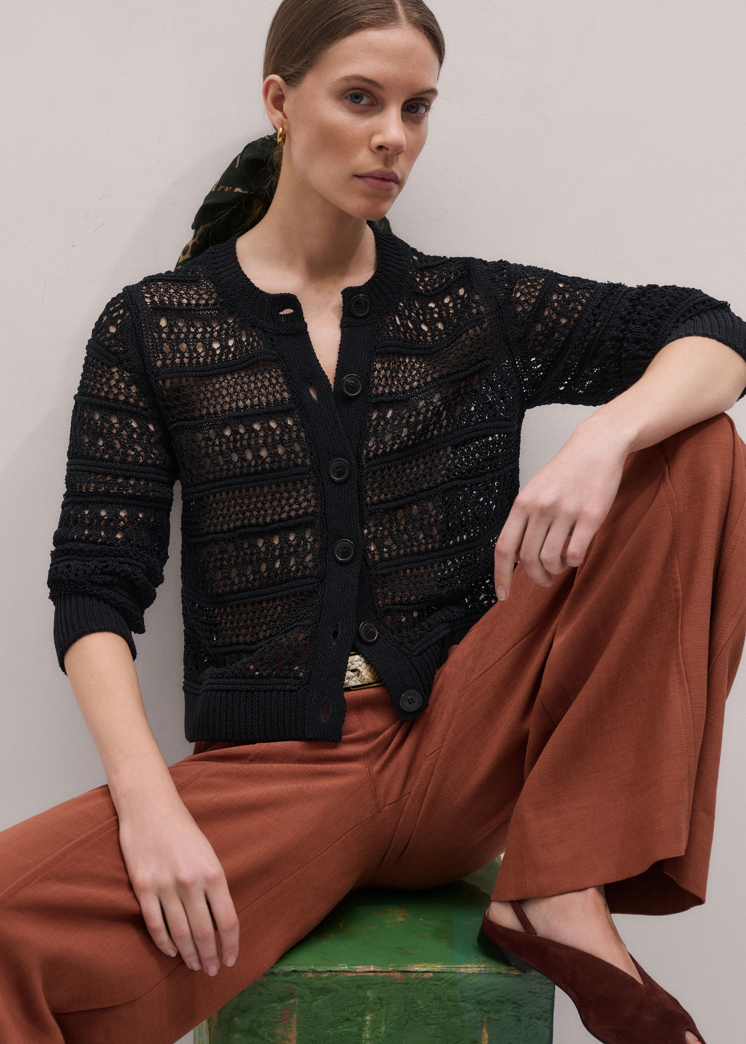 Open-Stitch Cardigan