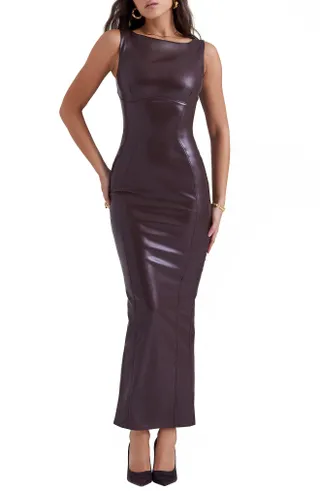 house of cb leather dress