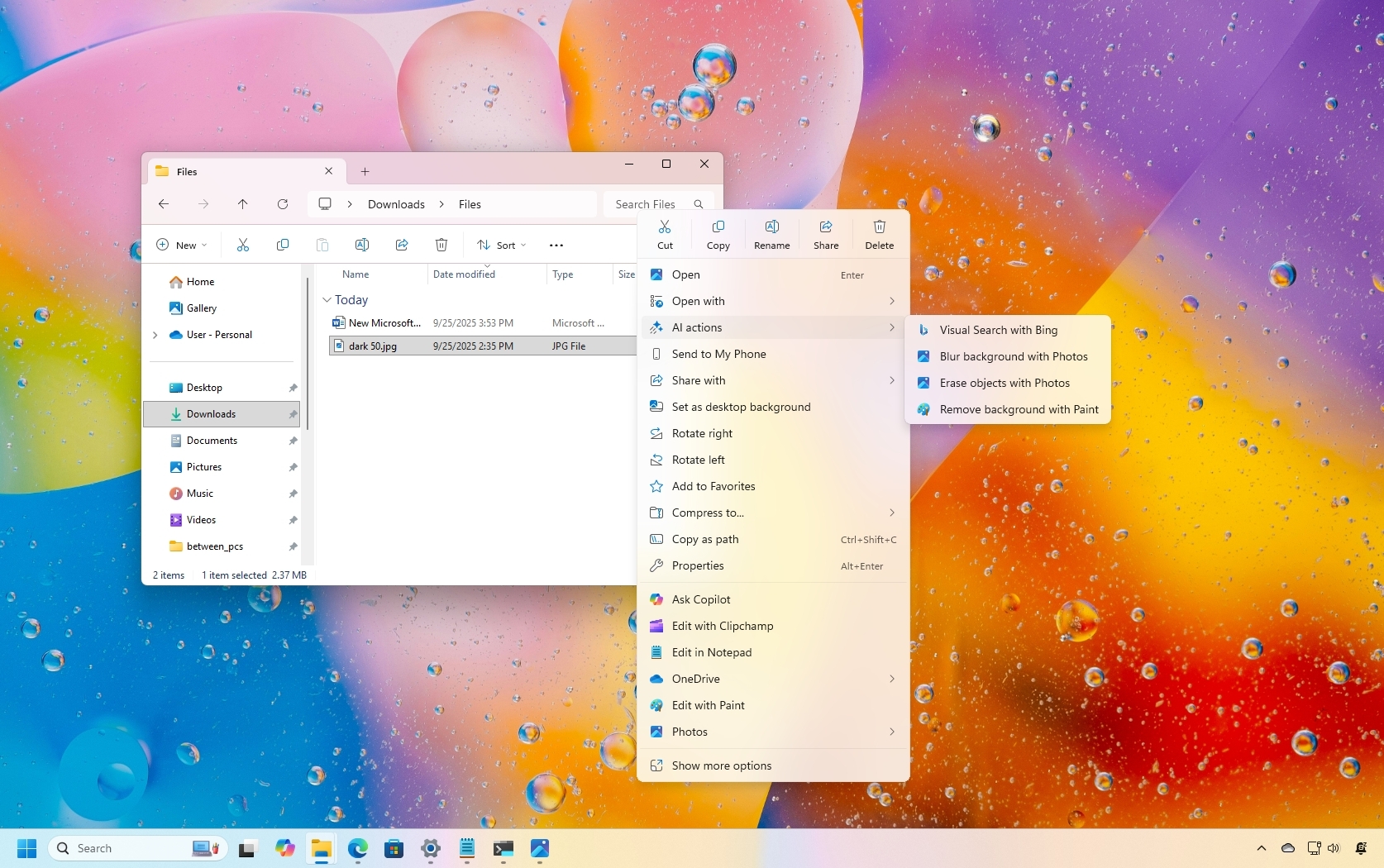 File Explorer new features in 2025