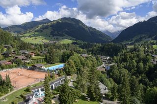 View from a hotel in Gstaad