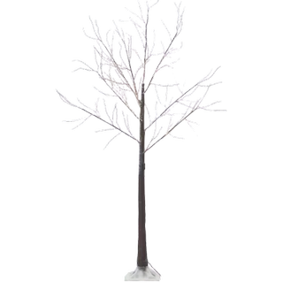 Pre-Lit Birch Twig Tree, Copper/Pure White, 6ft