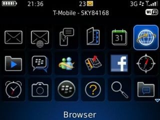 BlackBerry curve 3g: menu items
