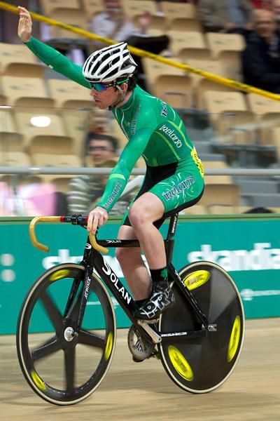 Felix English (Ireland) took a shock win over Chris Hoy (Great Britain)