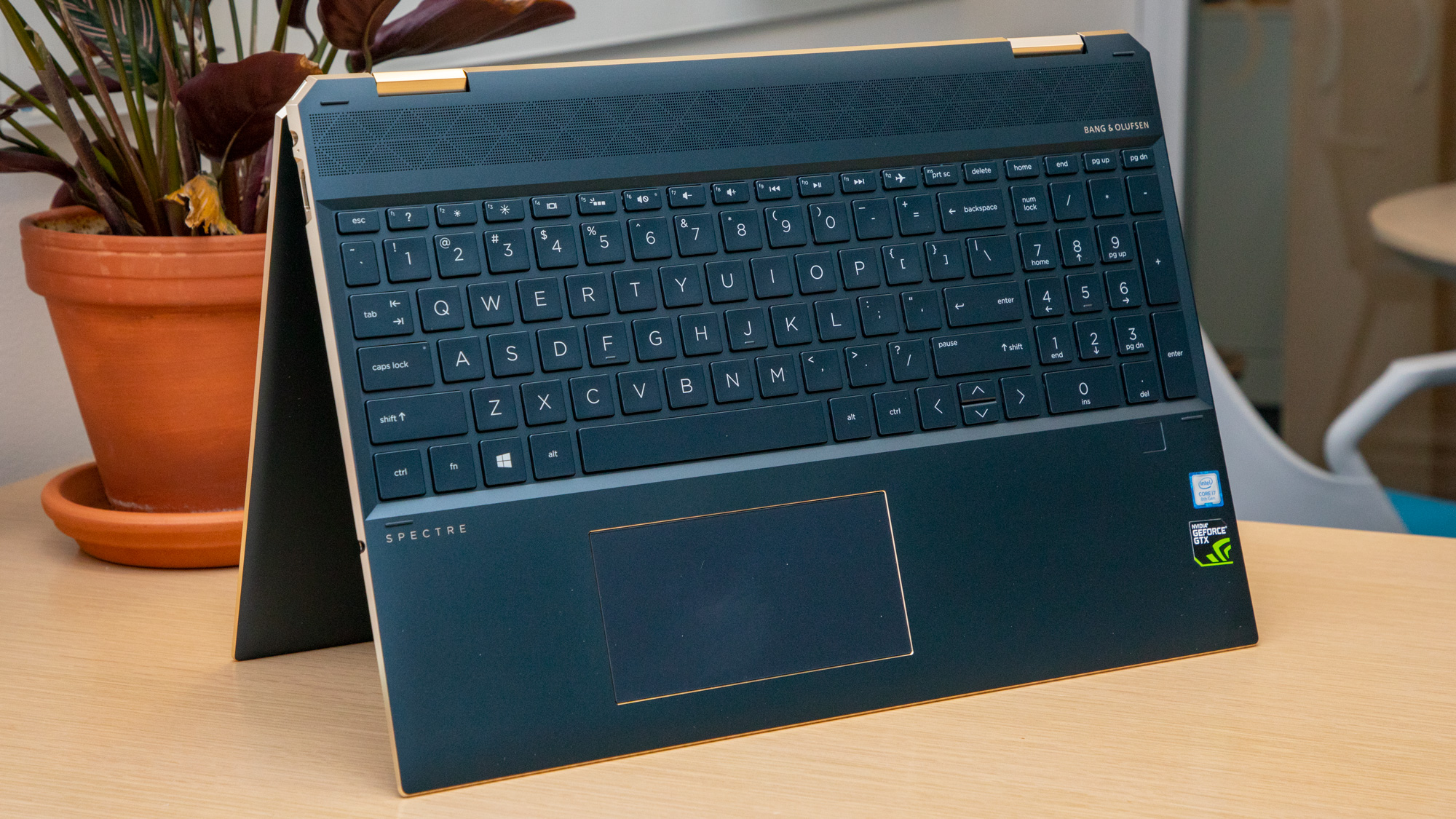 The keyboard on the HP Spectre is a delight to use, with more bounce and travel than one would expect.