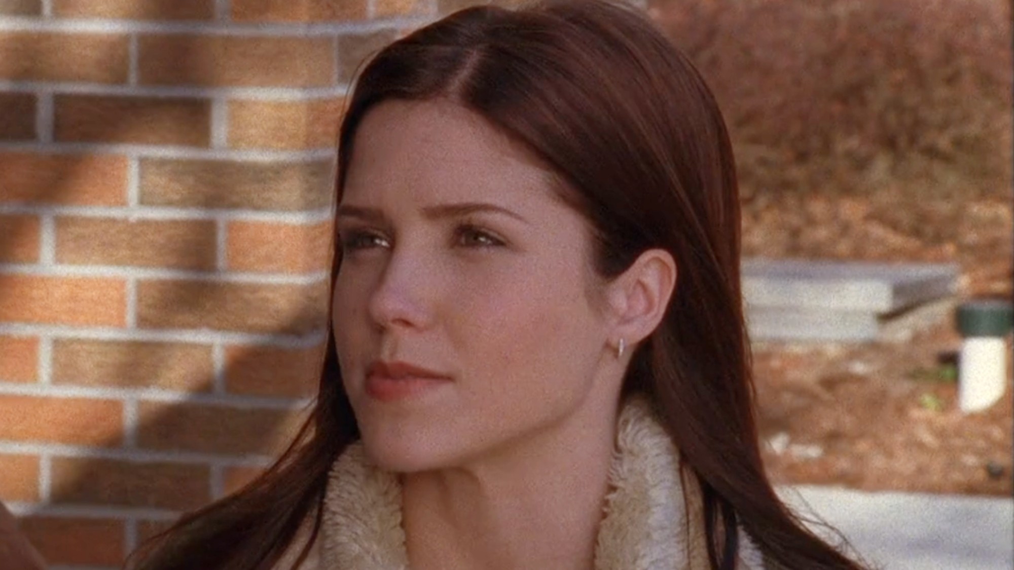 Sophia Bush as Brooke looking stern on One Tree Hill.