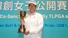Yani Tseng with the Wistron Ladies Open trophy