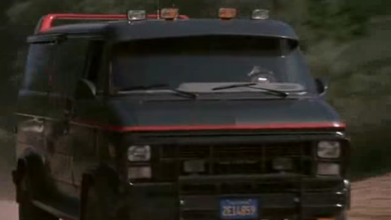 the black and red van from the A-Team