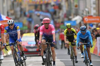 Michael Woods finishes fifth on stage 2 at the Criterium du Dauphine