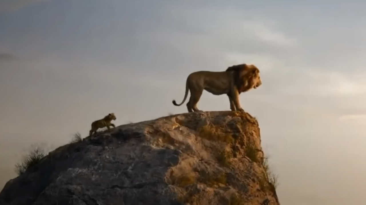 Mufasa and Simba in The Lion King.