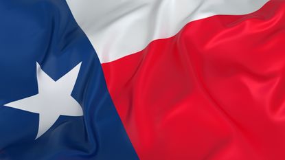 closeup of Texas flag