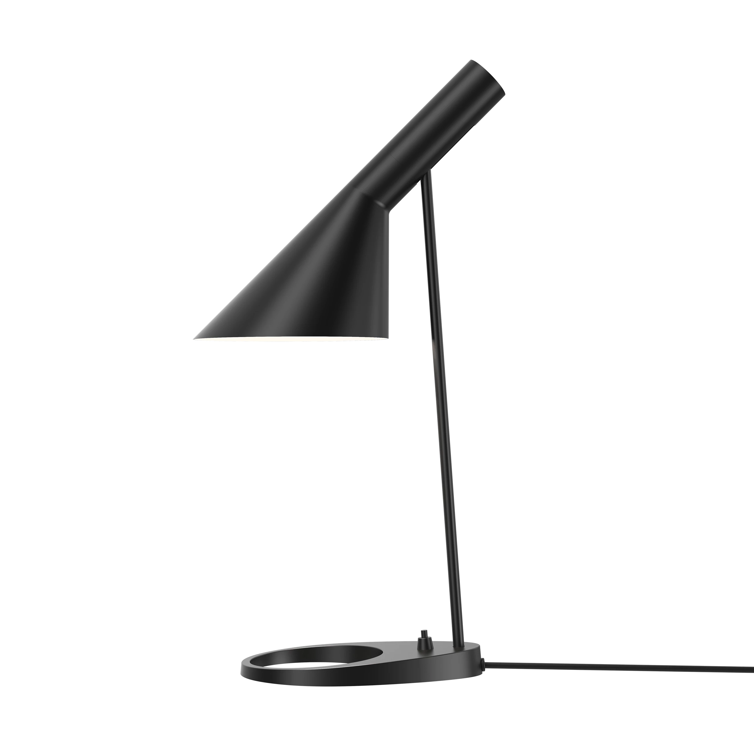 black angular table lamp