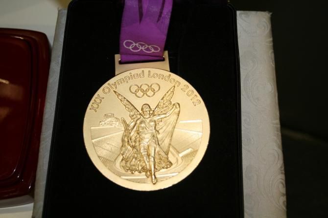 Ed Clancy&rsquo;s Gold from the London 2012 Team Pursuit was on show