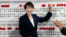 Sanae Takaichi, Japan's prime minister and president of the Liberal Democratic Party (LDP), at the party's headquarters in Tokyo